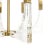 Pasargad Home Omeara Lucite & Brushed Gold Chandelier For Sale - Image 4 of 6