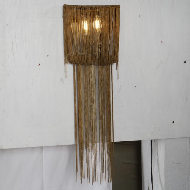 Clutch Modern Alee Large Sconce Staggered Draped Chain For Sale - Image 4 of 7