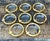 Gold Vintage Gilt Bamboo Table Setting Personal Ashtrays - Set of 8 For Sale - Image 8 of 11
