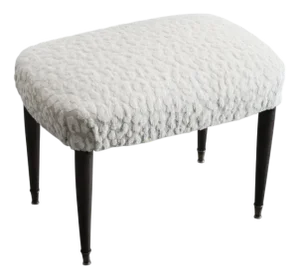 Mid-Century Italian Stool with Leopard and Brass Details, 1950s