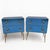 Blue Mid-Century Style Blue Mirrored Chests of Drawers with Brass Details, 2000, Set of 2 For Sale - Image 8 of 8