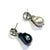 Bochic “Orient” Topaz & White South Pearls Earrings set 18K White Gold & Silver, 2 pieces For Sale - Image 9 of 11