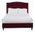 Hazel California King Bedframe, Wine Velvet For Sale