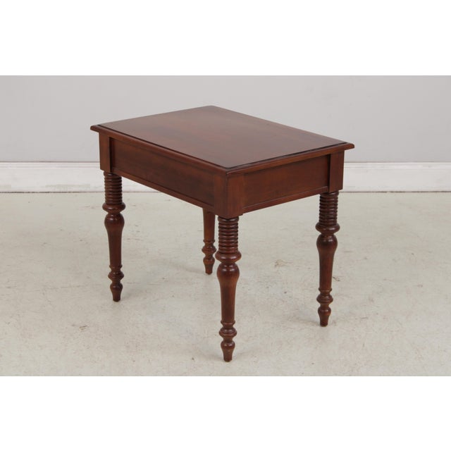 Ethan Allen Cherry 1 Drawer End Table For Sale - Image 12 of 13