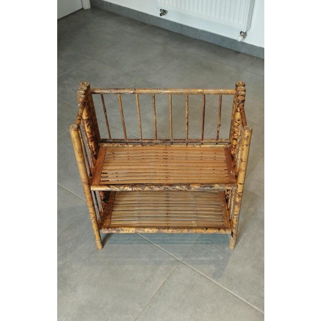 Folding Shelf in Bamboo and Wicker, 1800s For Sale - Image 4 of 18
