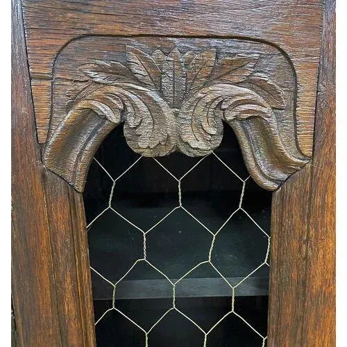 Wood Antique French Wall Hutch For Sale - Image 7 of 11