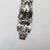 Metal Vintage Signed Napier Book Piece Silvertone & Faux-Aquamarine Link Bracelet For Sale - Image 7 of 9