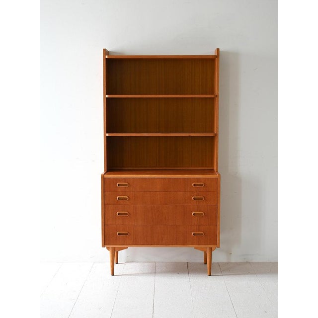 Scandinavian Bookcase with Drawers and Shelves, 1950s For Sale - Image 9 of 9