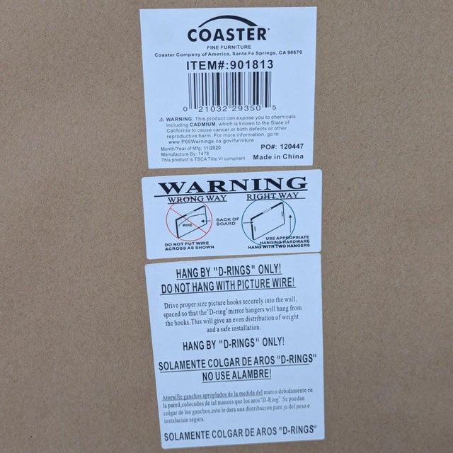 2020s Coaster Barnett Mirror For Sale - Image 5 of 6