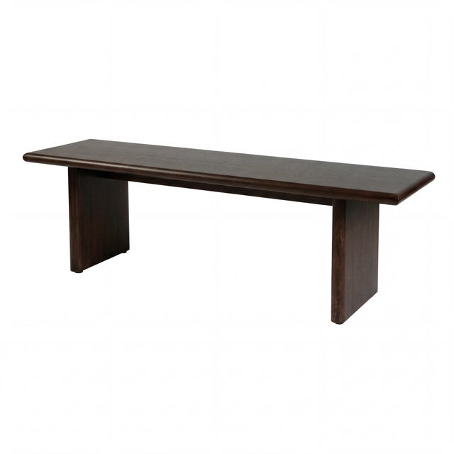 Brown Halmstad 64 in. W Wood Dining Bench, Brown For Sale - Image 8 of 8