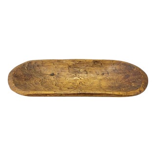 Early 20th Century Hand Carved French Dough Bowl For Sale