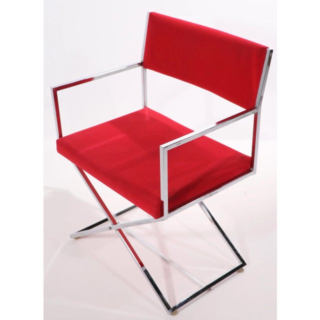 Chrome Directors Chair by Virtue Bros. Of Los Angeles / Bon Marche For Sale - Image 9 of 9