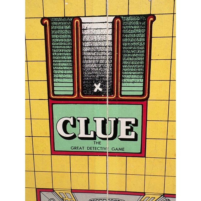Cabin Vintage Midcentury Original Clue Game Board and Accessory Pieces For Sale - Image 3 of 12
