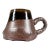 1980s Studio Art Sculptural Dark Brown Coffee Mug Melching Pottery For Sale