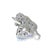 Bochic "Orient" Panthere Emerald & Sapphire Ring Set In 18K White Gold & Silver Fantastic Oriental-style ring inspired by...