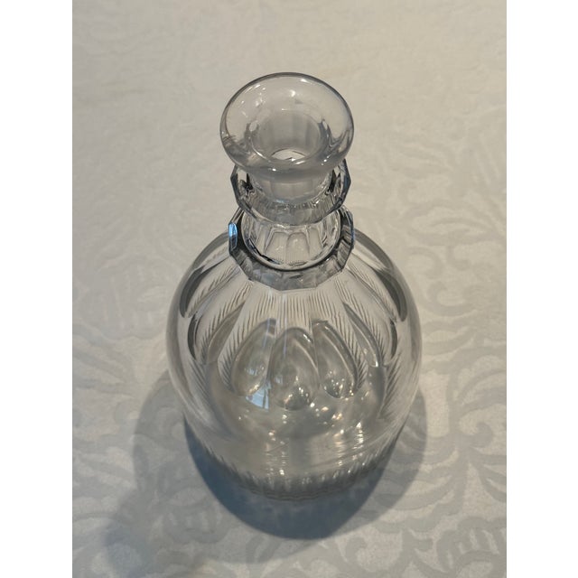 Glass Circa 1800 Anglo-Irish Cut Crystal Prussian Decanter With Lozenge Stopper For Sale - Image 7 of 12