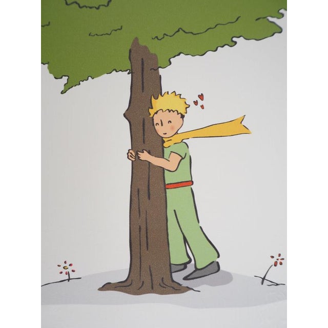 Modern Antoine de Saint-Exupery, The Little Prince and His Tree, Lithograph For Sale - Image 3 of 8