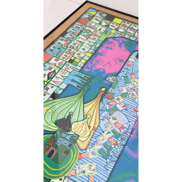 Hundertwasser "Olympische Spiele Munchen" Lithograph Poster c.1972 Vintage Munich 1972 Olympics Poster by Friedensreich...