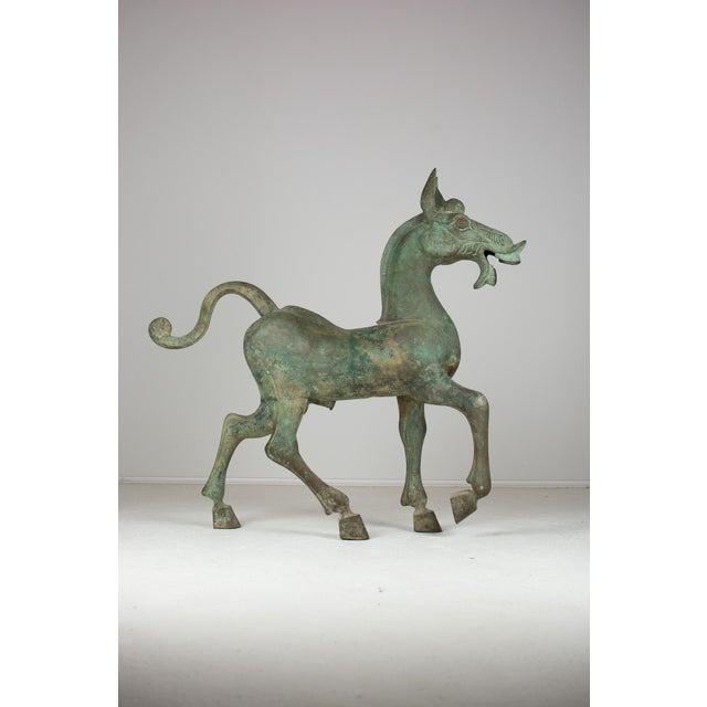 Han Dynasty Style Heavenly Horse, 1800s, Bronze For Sale - Image 11 of 11