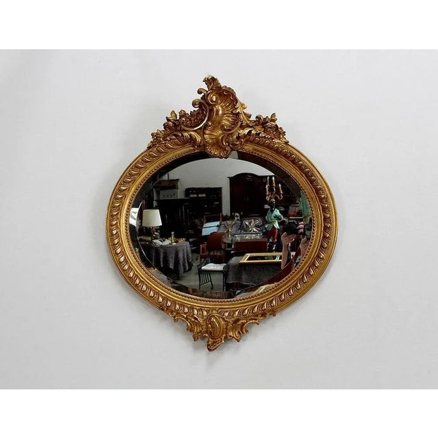 Large Late 19th Century Oval Mirror For Sale - Image 15 of 15