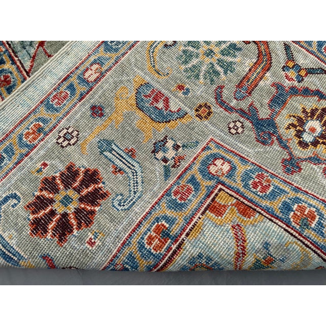 Ivory Shabby Chic Persian Bidjar Hand Knotted Rug 8'0" X 10'0" Gray/Ivory For Sale - Image 8 of 8