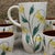 Ceramic Floral Decor Ceramic Orangeade and Coffee Set, France, 1950s, Set of 7 For Sale - Image 7 of 11