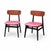 Wood Mid-Century Teak Dining Chairs with Red Vinyl Seats, 1960s, Set of 2 For Sale - Image 7 of 7
