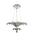 Vintage Two Tiers Upside Down Umbrella Ceiling Chandelier With Bells, White/ Blue in Arabasic Design Style For Sale - Image 9 of 9