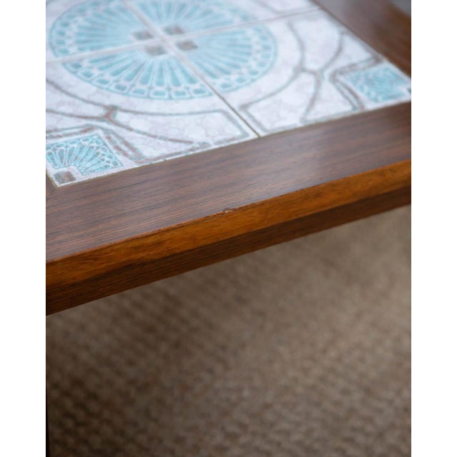 1970s Danish Modern Rosewood and Tile Side Tables - A Pair For Sale - Image 4 of 11