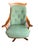 Heywood-Wakefield Danish Tufted Swivel Lounge Chair & Pleated Ottoman in Emerald Tweed 1960's For Sale - Image 10 of 16