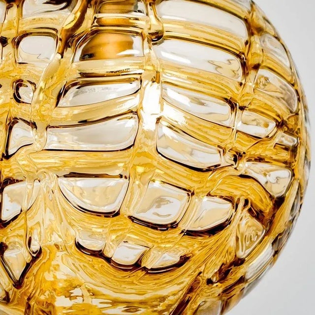 1960s Yellow and Clear Murano Glass Pendant Light, 1960s For Sale - Image 5 of 12