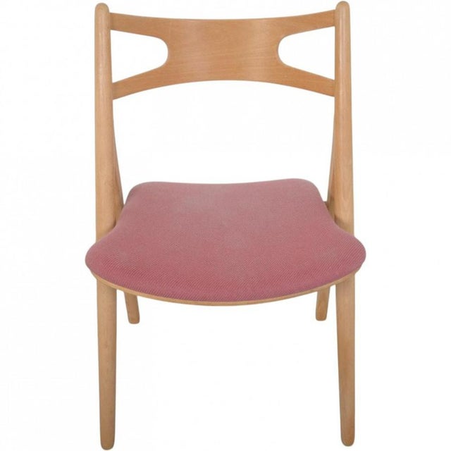 Vintage Sawback Chairs in Beech by Hans Wegner, 1995, Set of 6 For Sale - Image 3 of 18