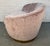 Blush Vintage Modern Barrel Swivel Accent Chair in Blush Textured Velvet For Sale - Image 8 of 12