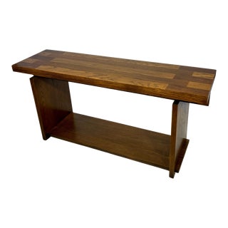 1970s Brutalist Lane Altavista Console Table For Sale