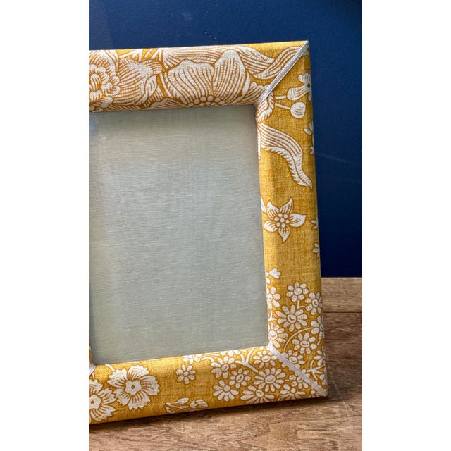 Textile French Country Vintage Pierre Deux Picture Frame For Sale - Image 7 of 12