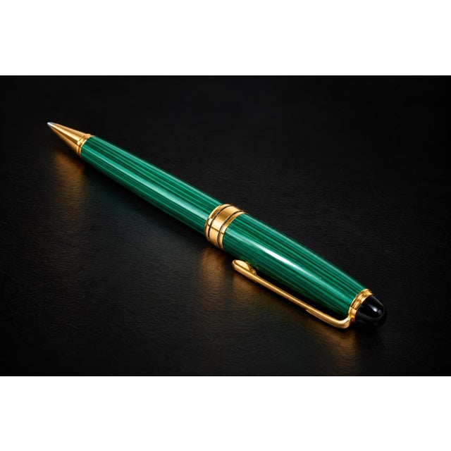 Green Malachite Ballpoint Pen Gemstone Writing Instrument Usa Made For Sale - Image 8 of 10