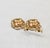 Vintage 1973 Signed Napier Modernist Goldtone Faux-Coral Cabochon Clip Earrings - 2 Pieces For Sale In Philadelphia - Image 6 of 7
