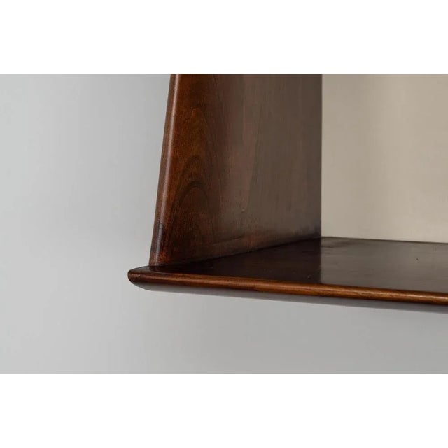 Wood Wall Mounted Bookcase by Gio Ponti, Italy, 1955 For Sale - Image 7 of 16