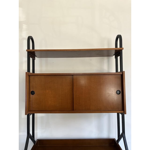 Mid-Century Modern Freestanding Wall Unit with Desk, 1960s For Sale - Image 3 of 16