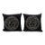 Versace Home Medusa Studded Black Velvet Pillows – Pair (17.7”) For Sale