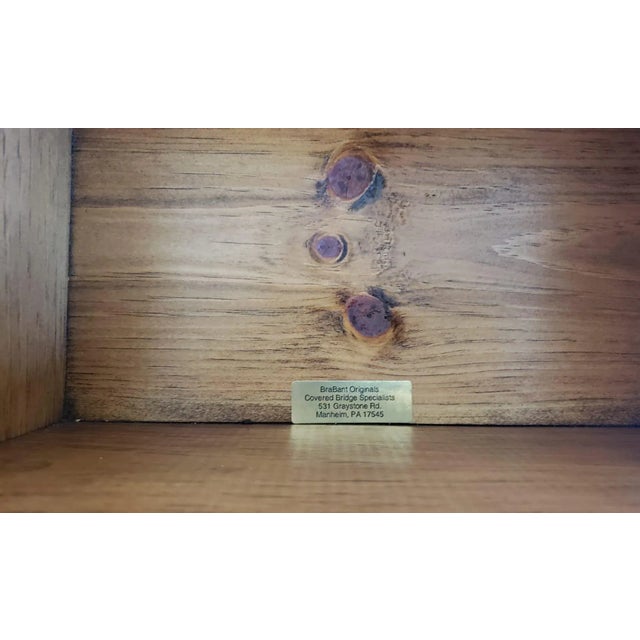 2000 - 2009 Vintage Handcrafted Carved Pine Wall Cabinet by Brabant For Sale - Image 5 of 9