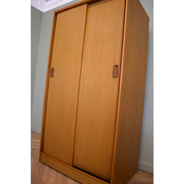 Teak Double Sliding Door Wardrobe from Austinsuite, 1960s For Sale - Image 9 of 12