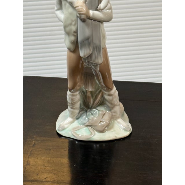 Realism Fulgencio García for Lladró Shepherd Boy With Goat Porcelain Figurine, Signed For Sale - Image 3 of 12