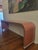 Mid-Century Modern Vintage 1980's Waterfall Shape Console Table For Sale - Image 3 of 8
