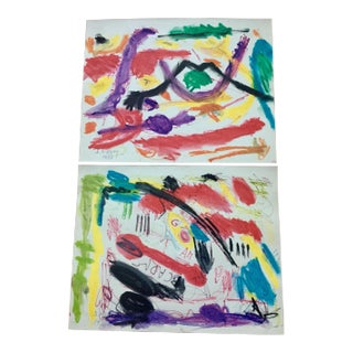 Samir Nanoo Original Abstract Mixed Media Art - Set of 4 For Sale