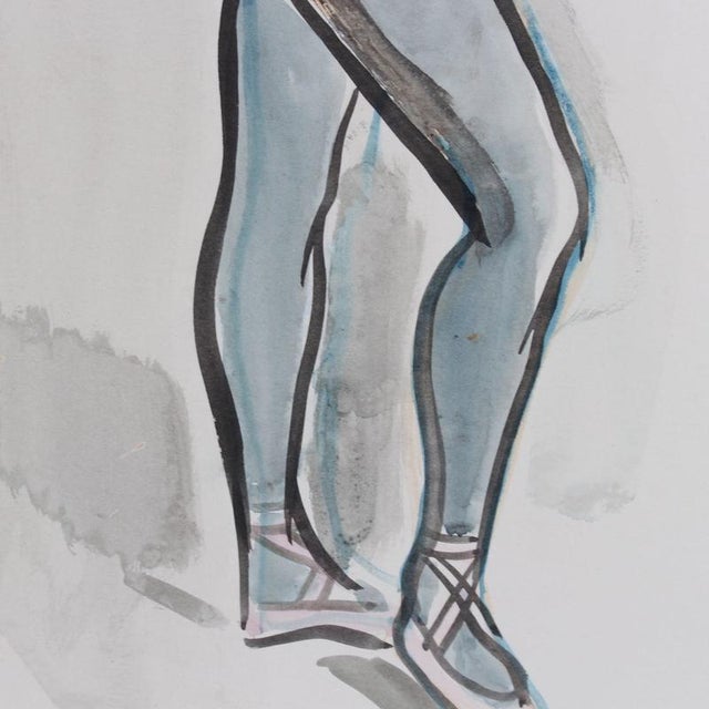 Yves Brayer, Muriel Belmondo at the Barre, 1962, Watercolor For Sale - Image 10 of 15