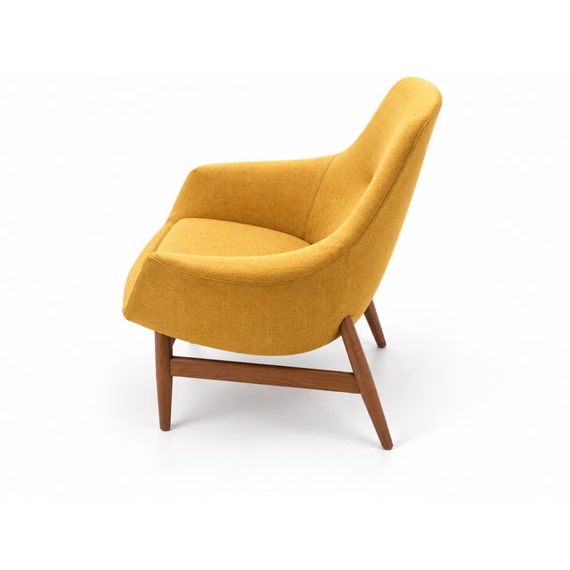 Yellow Mid Century Style Lounge Chairs in Manner of Hans Olsen Torso Lounge Chairs For Sale - Image 8 of 8