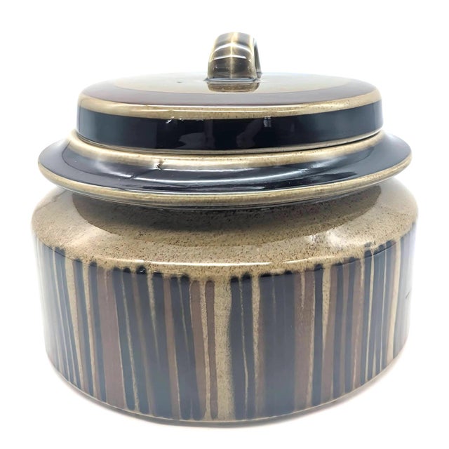 Mid-Century Modern 1960s Arabia Finland "Kosmos" Casserole Tureen With Lid For Sale - Image 3 of 12