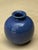 Cornflower Blue Vintage Glazed Ceramic Vase For Sale - Image 8 of 12