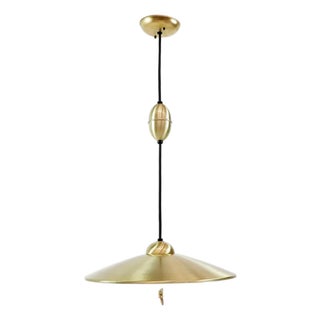 Mid 20th Century Mexican Pull Down Pendant Light Fixture For Sale